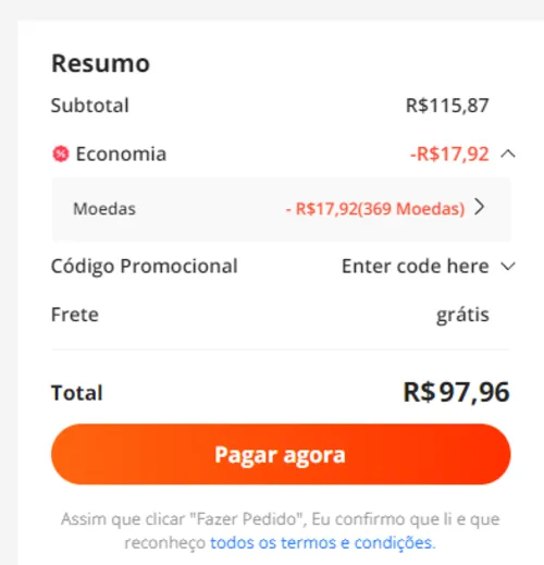 Imagem na descrição da promoção