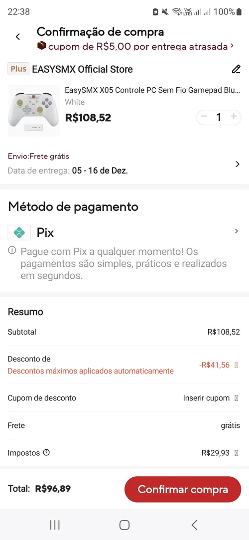 Imagem na descrição da promoção