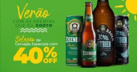 Cervejas especiais 40% off no APP Pão de Açúcar