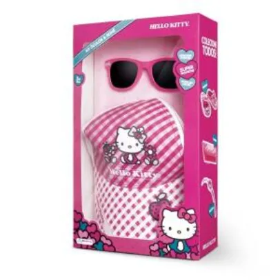 Kit Multilaser Hello Kitty Óculos de Sol UVA 400 + Boné BR594 – Rosa