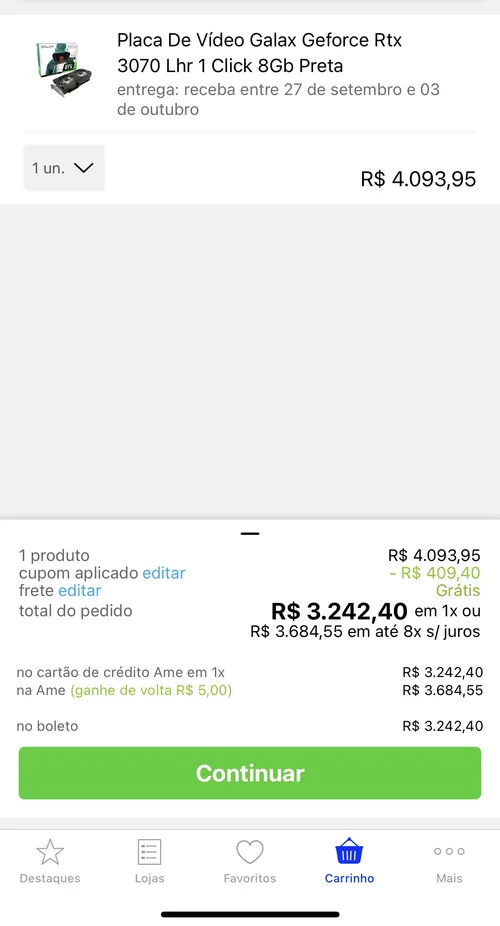 Imagem na descrição da promoção