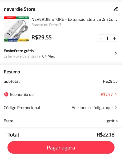 Imagem na descrição da promoção