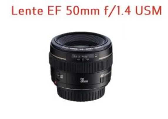 Lente Canon EF 50mm f/1.4 USM | R$ 1.349