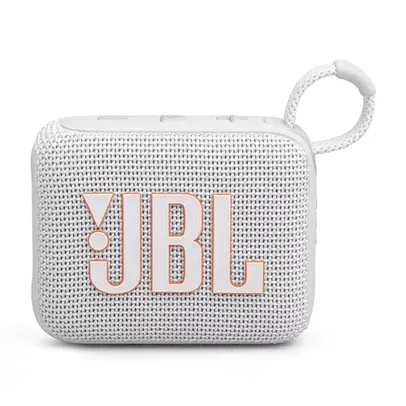 Caixa de Som Portátil JBL GO 4 com 4,2 W RMS, Bluetooth 5.3 e Resistência à Água IP67 - Branca 