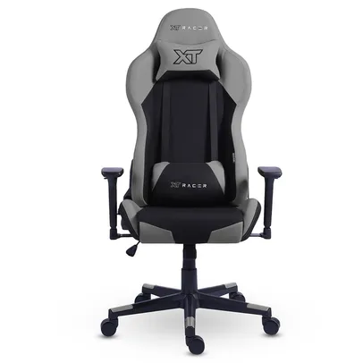 Cadeira Gamer XT Racer Defender, Até 120kg, Com Almofadas, Reclinável, Descanso de Braço 3D, Preto e Cinza - XTR-032