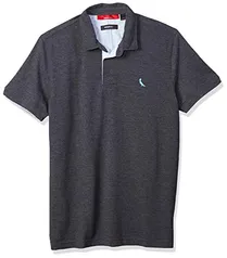 Polo Piquet Pala Interna Listrada, Reserva, Masculino, Cinza Mescla Escuro, M