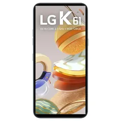 Smartphone LG K61 Branco 128GB, RAM de 4GB, Tela de 6,55" HD+ 19.5:9, 