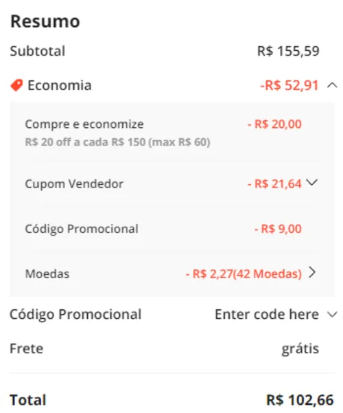 Imagem na descrição da promoção