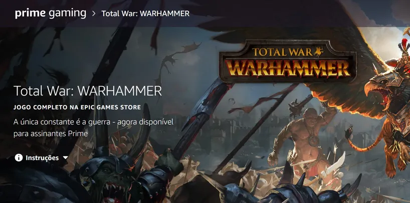 Prime Gaming - Total War Warhammer (via EPIC)