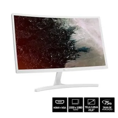 Saindo por R$ 789: Monitor Acer 23.6" LED Curvo, Full HD FreeSync, Branco - ED242QR WI - R$ 789 | Pelando
