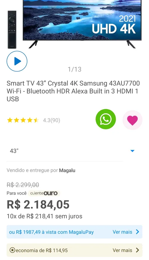 Imagem na descrição da promoção