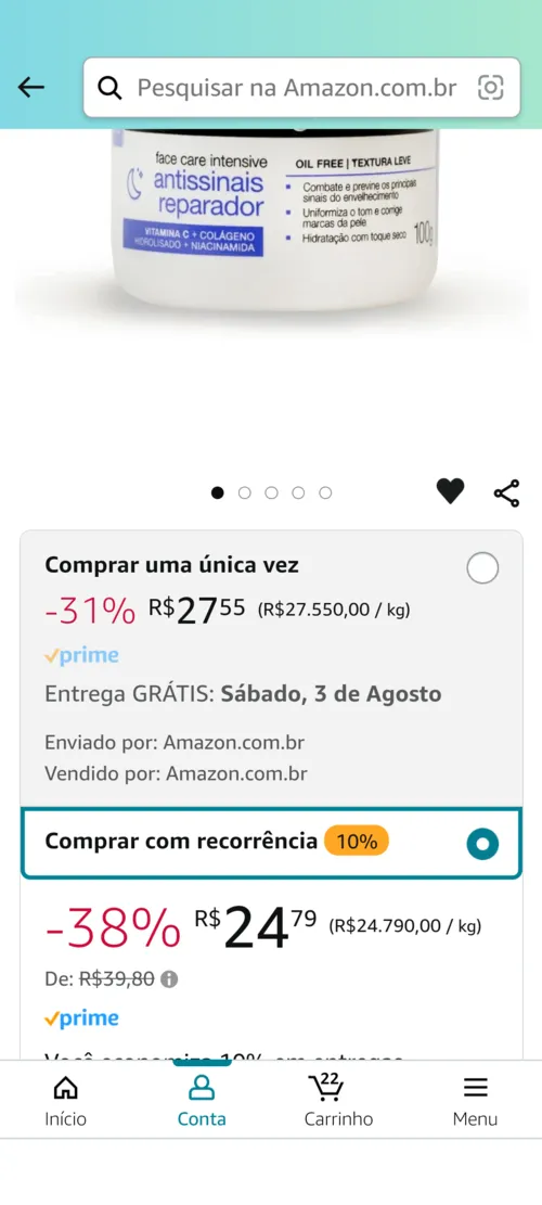 Imagem na descrição da promoção