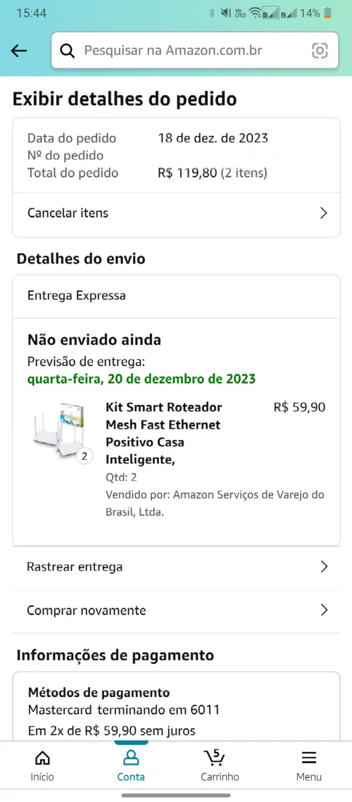 Imagem na descrição da promoção