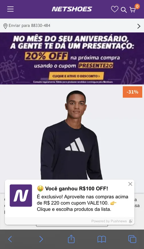 Imagem na descrição da promoção