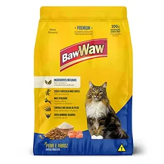 (PRIME + REC) Ração BAW WAW para Gatos Sabor Peixe 1kg 