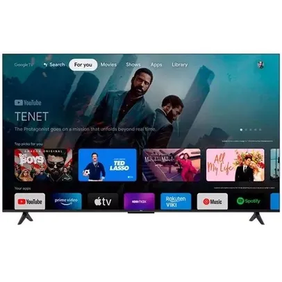 Smart TV 55" TCL 4K UHD 55P635 HDR Bluetooth Google Assistant e Borda Fina