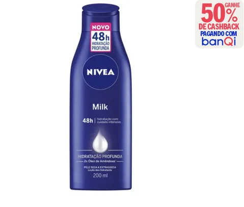 (BANQI R$3,50) Hidratante Nivea para Pele Seca e Extra Seca 200ml