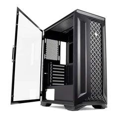 Gabinete Gamer Pichau Mizar Lateral De Vidro Preto, PG-MZR-BL01