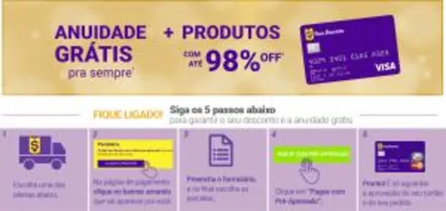 Cartão Sou barato com anuidade grátis