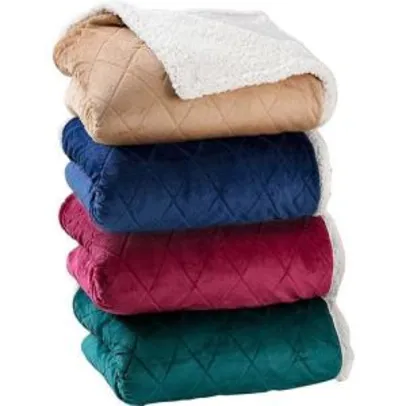 Cobertor Casal Sherpa Duo - Casa & Conforto - R$ 119,99