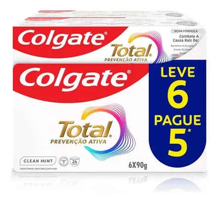 Creme Dental Colgate Total Clean Mint 6 unidades