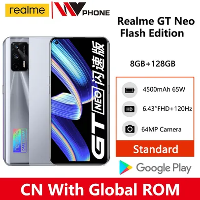 Smartphone Realme GT Neo Flash Edition 5g 8gb/128gb Mtk Dimensity 1200