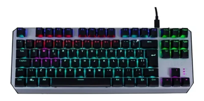 Teclado Mecânico Gamer Rainbow Iluminação Led Usb Tedge 