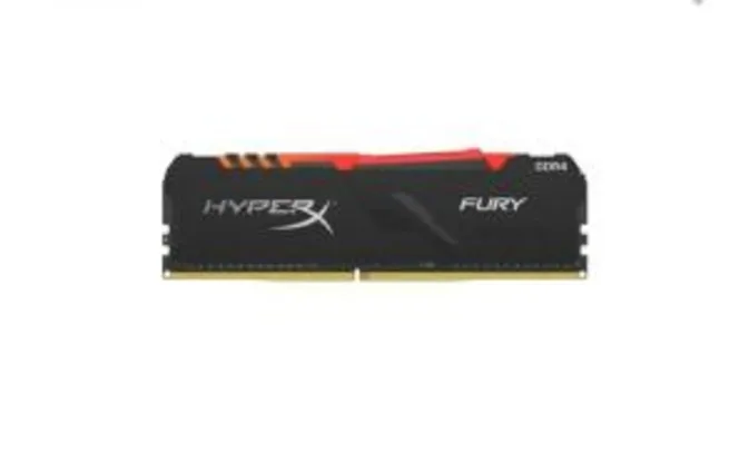 Memória HyperX Fury RGB, 8GB, 3000MHz, DDR4, CL15, Preto | R$290