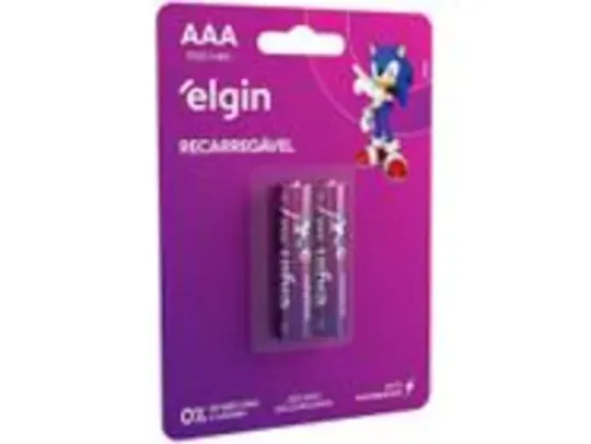 Pilha Recarregável AAA Elgin 1,2V 900mAh