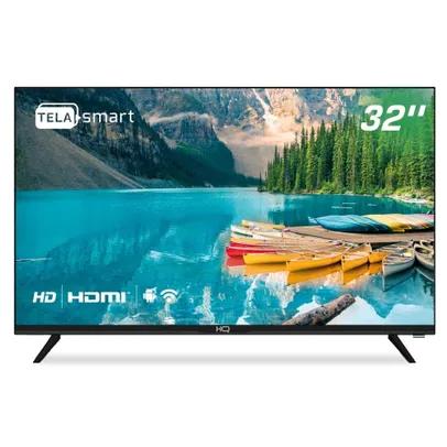 Smart TV LED 32 hq HD com Conversor Digital Externo 3 hdmi 2 USB wi-fi Android 11 Design Slim