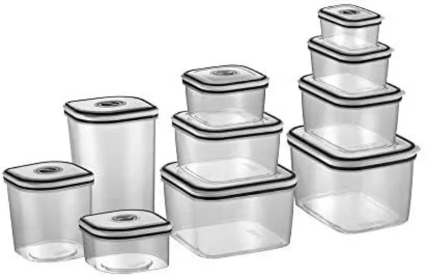 [10 unidades] Kit Potes de Plástico Hermético Electrolux | R$80