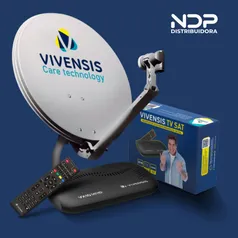 KIT Antena parabólica e Receptor Digital Vivensis Vx10