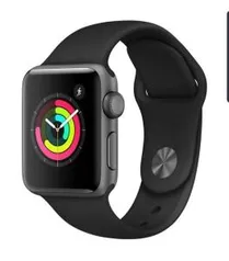 [APP] + Cartão Submarino] [ AME R$ 1.352,65 ] Apple Watch Series 3 GPS 38 mm Alumínio Cinza Espacial Pulseira Esportiva Preto | R$1.453