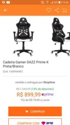 Cadeira gamer Dazz Prime-X | R$ 900