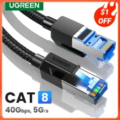 Cabo Ethernet patch cord Ugreen Cat8 40gbps 2000mhz 1metro