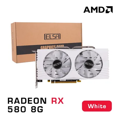 Placa gráfica White Radeon RX 580, 8GB, GDDR5, 256bit, PROMOÇÃO 