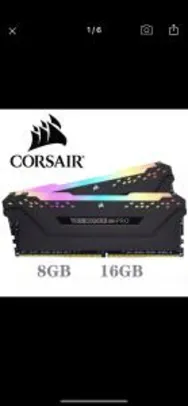 Corsair DDR4 8Gb 2x 3600mhz - R$569