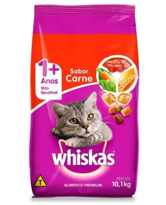 Ração para Gato Whiskas Premium Carne com Delicrocs 10,1Kg