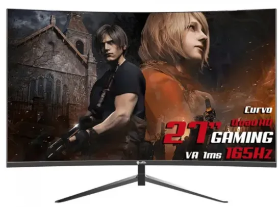 Monitor Gamer Ninja Rinnegan, 27 Pol, Curvo, Quad HD, 1ms, 165Hz, HDR, FreeSync, HDMI/DP, MGN-004-27S