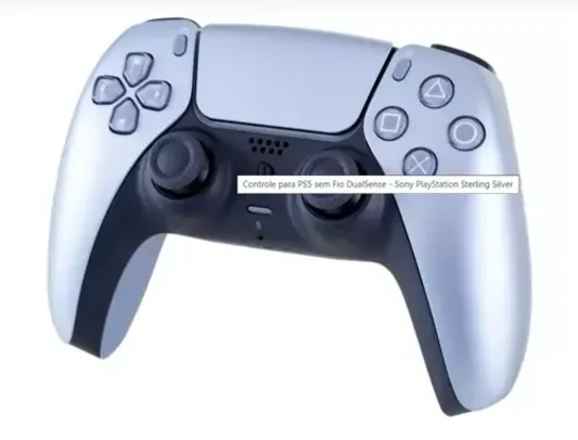 Controle para PS5 sem Fio DualSense - Sterling Silver