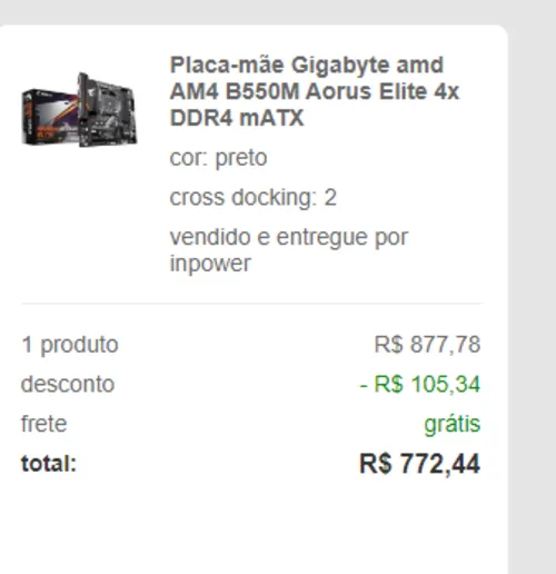 Imagem na descrição da promoção