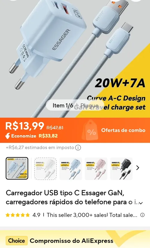 Imagem na descrição da promoção