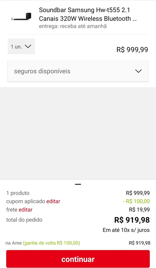 Imagem na descrição da promoção