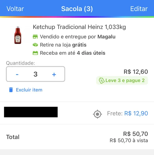 Imagem na descrição da promoção