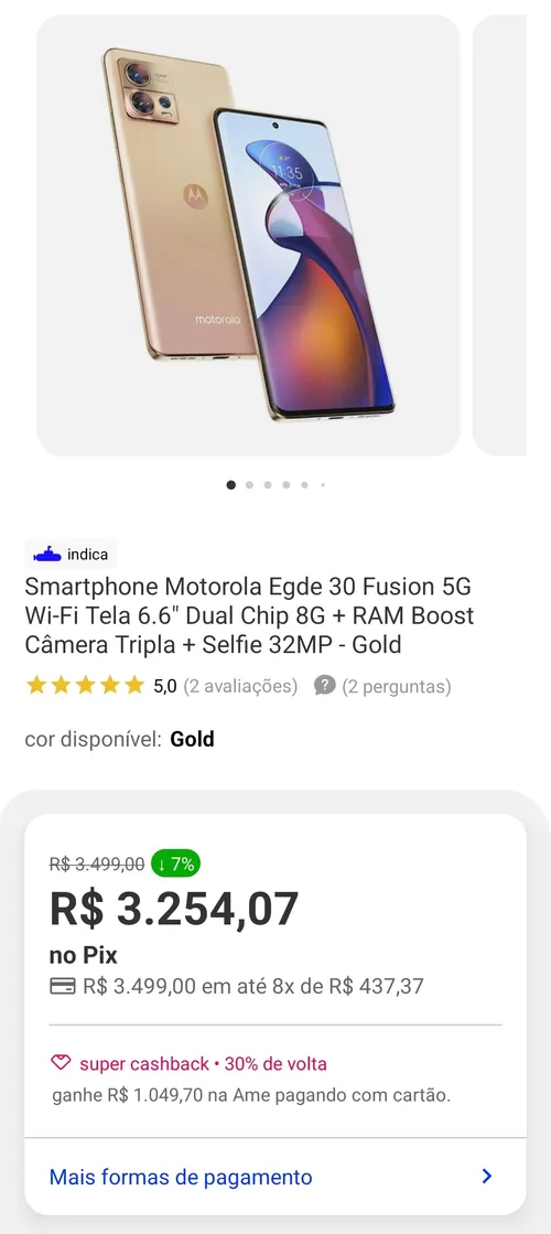 Imagem na descrição da promoção