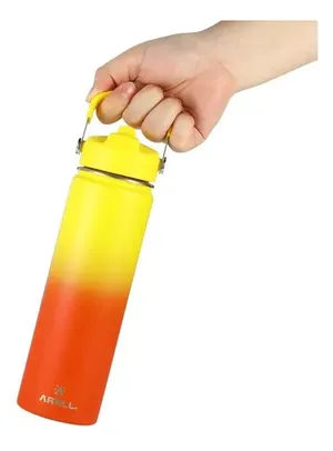 Garrafa Termica Straw Isolada A Vacuo 532ml -  Cor Sunset