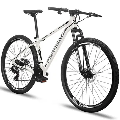 Bicicleta aro 29 alfameq makan freio a disco mecanico 24v - câmbios index