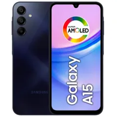 Smartphone Samsung Galaxy A15 VERSÃO 256GB 8GB RAM Tela 6.5 Super AMOLED 90Hz NFC 