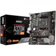 Placa Mãe MSI A320M-A Pro Max, AMD AM4, m-ATX, DDR4