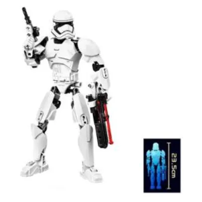 Boneco Stormtrooper Miniature DIY Figure ABS Building Block - 9.2 inch - R$16